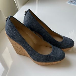 Shoes  corkswoon SS15 by Stuart Weitzmam blue sz 8 , blue.